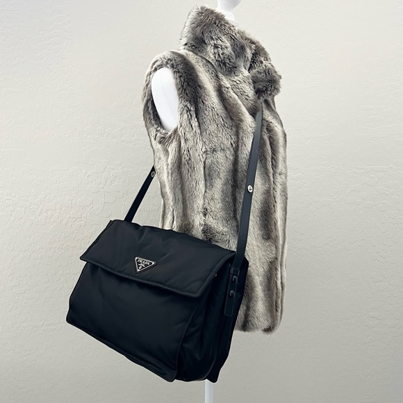 Prada Re-Nylon Large Flap Padded Shoulder Bag - Picture 15 of 16